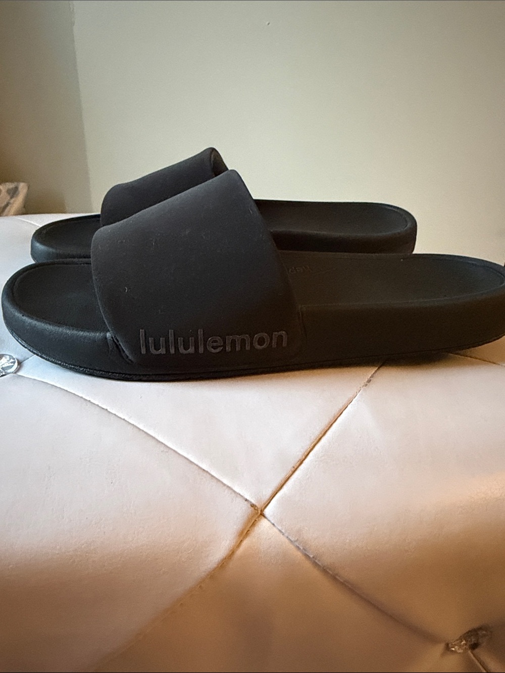 lululemon athletica Black Slide Sandals